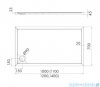 Schedpol Schedline Sharper brodzik prostokątny 70x140x4,5cm 3S.S1P-70140